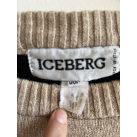 Iceberg Sweater Vintage 1996 Wool Mens ‘Bugs bunny’ Sz. XXL Knitwear - Picture 3 of 12